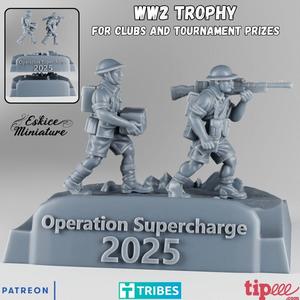 WW2 Trophy for clubs (desert rats) - 28mm by Eskice Miniature