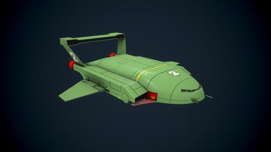 Thunderbird 2 Ship STL File, 3D Digital Printing STL File for 3D printers, ship model, figures, 3D model, 3D Ship, 3D Ship
