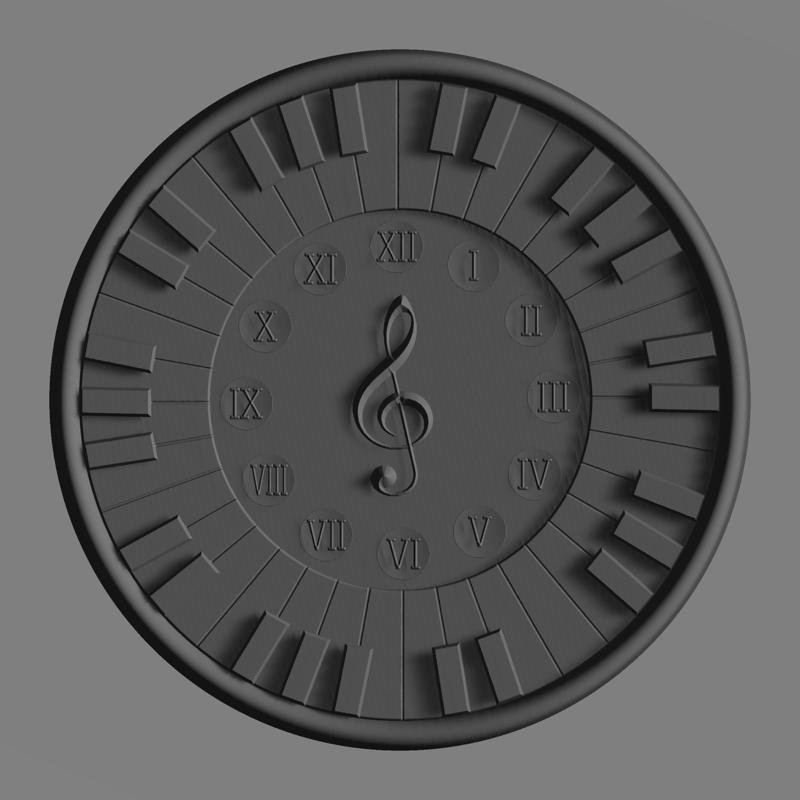 clock stl cnc design