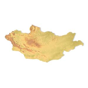 Mongolia Topographic Map – 3D Model for 3D Printing & CNC Carving