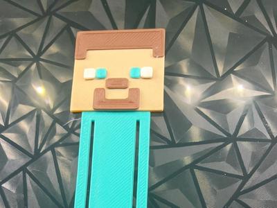 Minecraft Steve bookmark