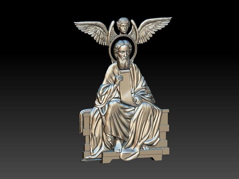 Saint Apostle Matthew 3d model relief for cnc