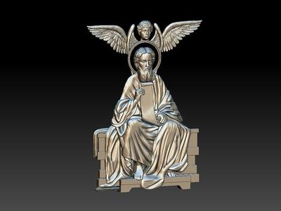 Saint Apostle Matthew 3d model relief for cnc