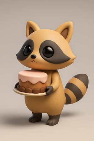 Cute mini Raccoon cake