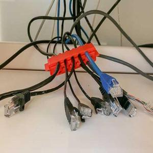 Improved!! v2.0 brock Ethernet Cable Strain Relief, dual row, clamping