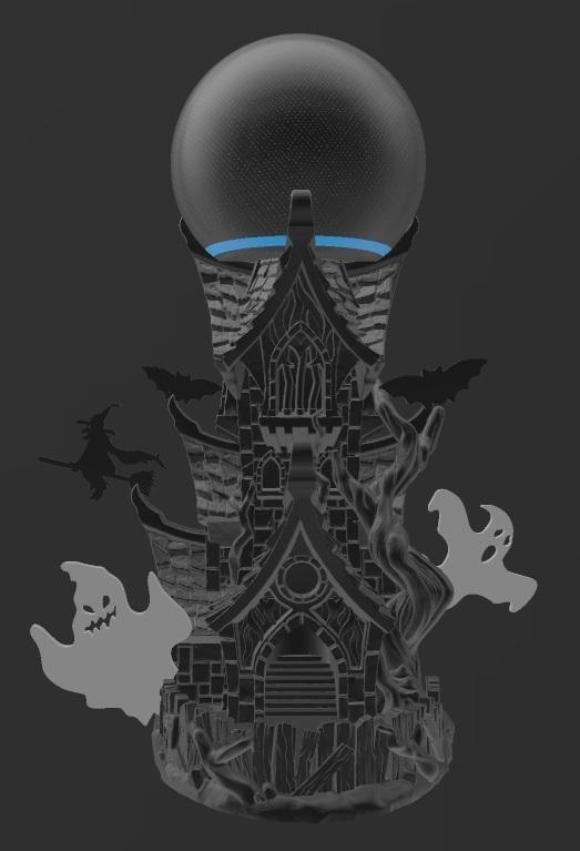 Suporte Alexa Echo Dot 4a e 5a Geração Haunted House Halloween