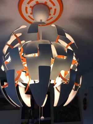 ceiling plate for IKEA PS2014 death star lamp
