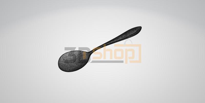 Spoon (Design2) - Table spoon, Kitchen tool, Kitchen equipment, Cutlery, Food, dining cutlery, decoration, 3D Scan, STL File