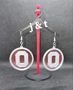 Ohio state block o earrings