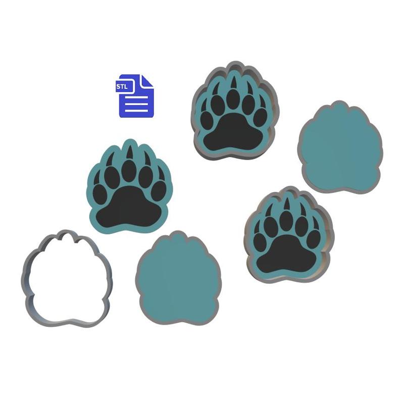 1pc + 2pc + 3pc Bear Paw Bath Bomb Mold