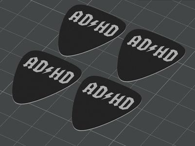Custom AD/HD Guitar Pick