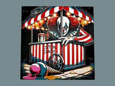 Behind the Cotton Candy Cart-Creepy Clown Hueforge