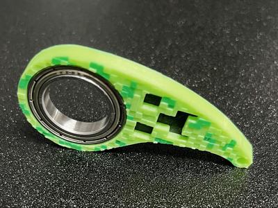 Pixel spin keychain keyrambit voxel RADIOACTIVE