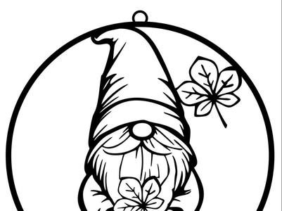 Autumn Gnome Window Picture