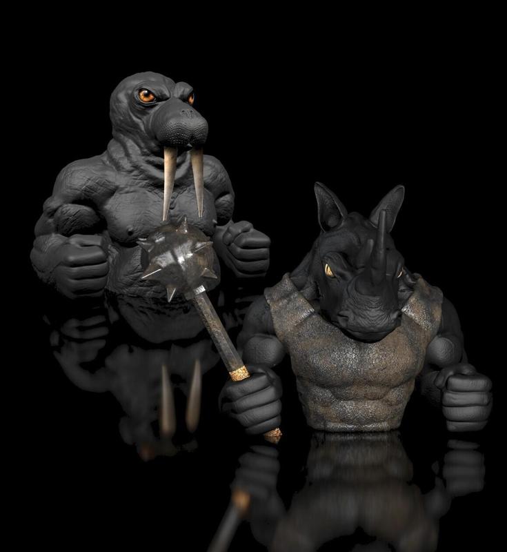 30% discount- 2-pack- Walrus + Rhinocerus-Doze, Bust