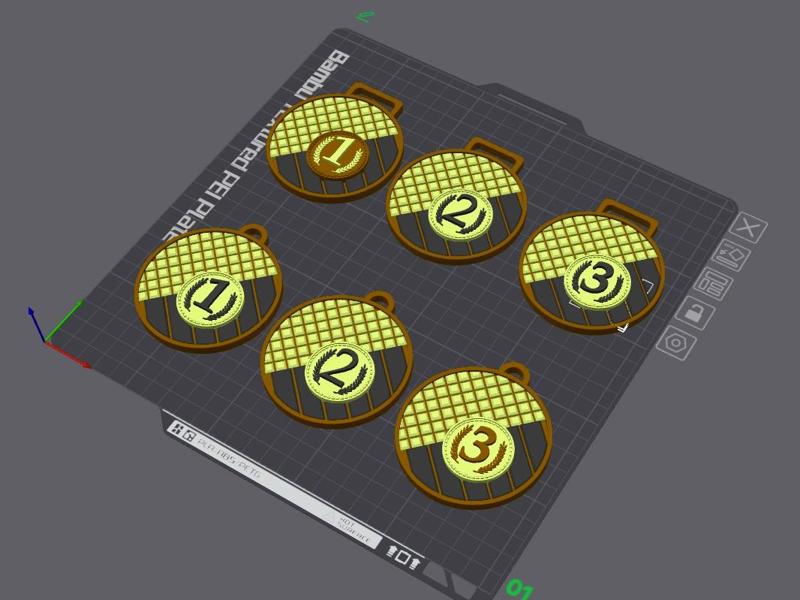 Medal - 1st, 2nd and 3rd place - multicolor