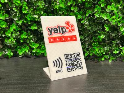 STAND QRCODE/NFC CARD YELP! EDITABLE