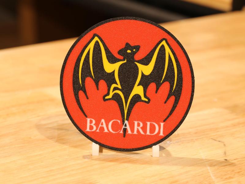 Bacardi Rum Bat Logo 100mm Round Coaster