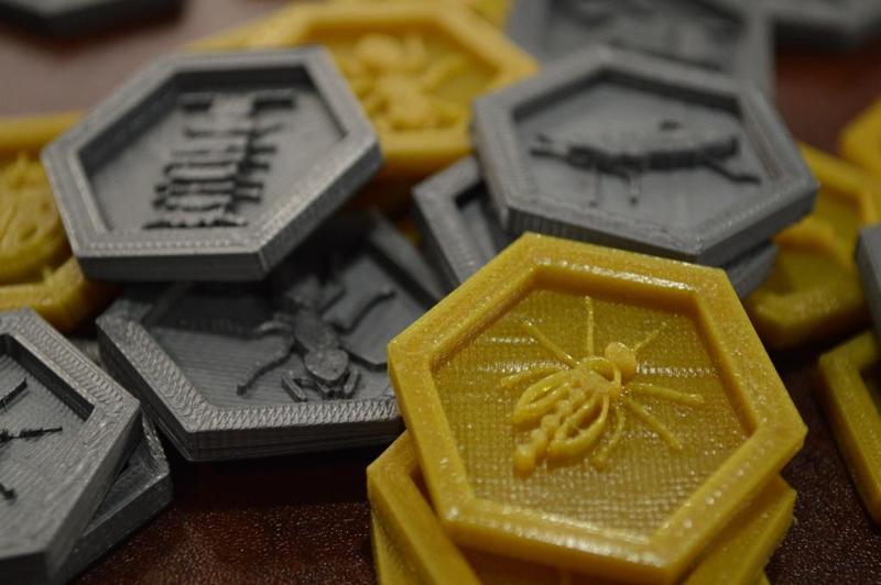 Recessed Hive Tiles with Mosquito, Ladybug, and Pillbug Expansions