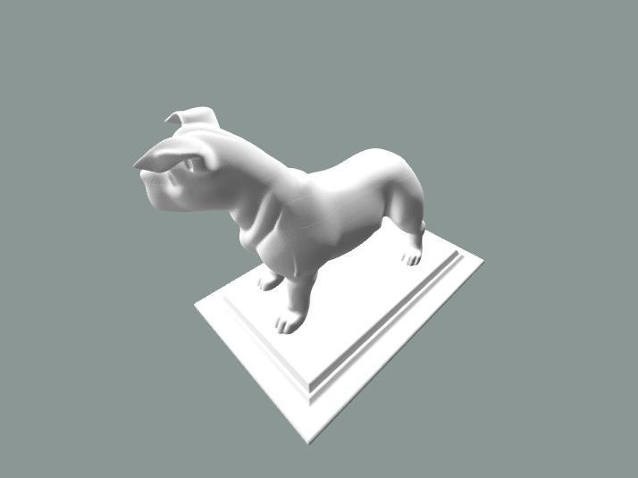 Stand up Staffy urn
