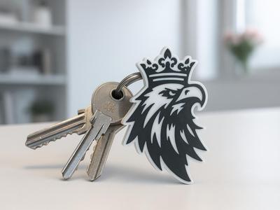 crowned eagle keychain