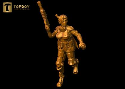 SCI-FI Miniature women soldier-Model 12