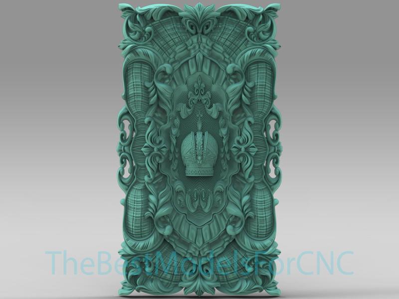 3D Model STL File for CNC Router Laser & 3D Printer Decor Crown Backgammon