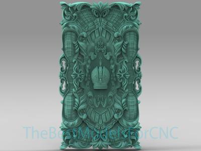 3D Model STL File for CNC Router Laser & 3D Printer Decor Crown Backgammon