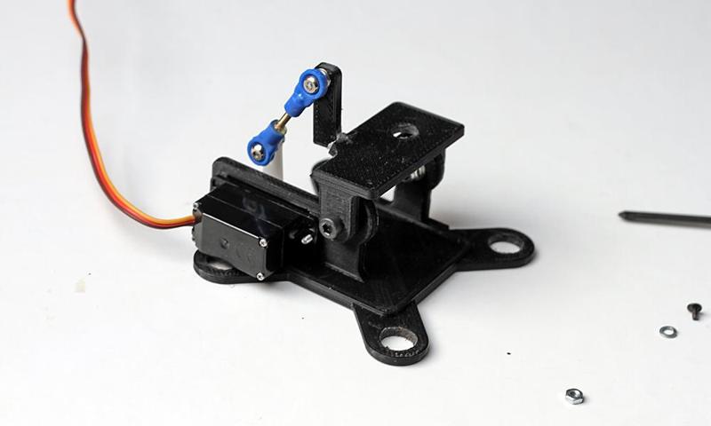 Camera tilt mechanism for quadrocopter  (Canon S100)