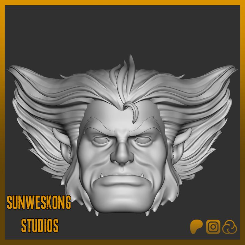 X-Men The Animated Series Style Beast Neutral Angry Headsculpt