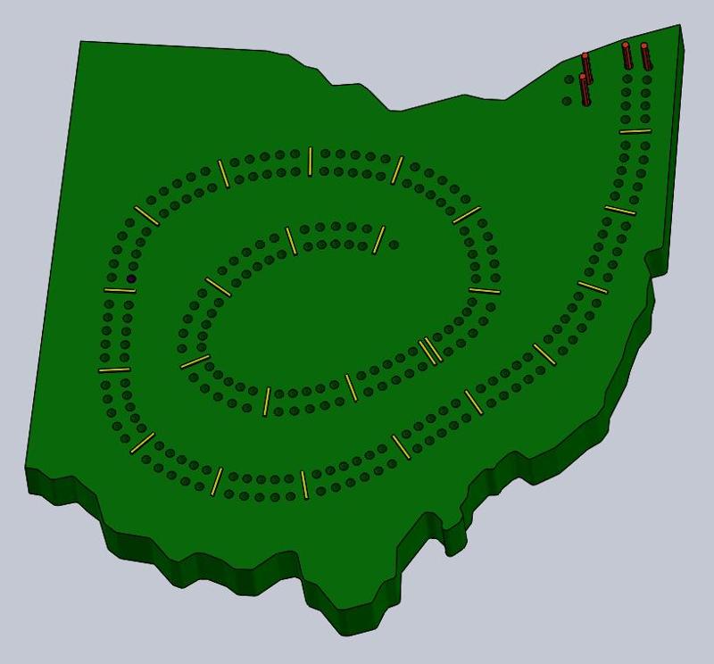 Ohio Cribbage Board
