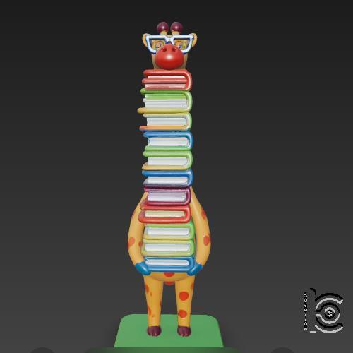Book-Neck Giraffe - 3D Model for Printing