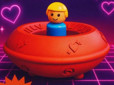 Flying Saucer of Love (Little People Compatible)