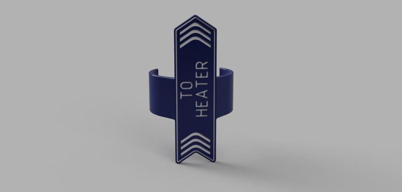 Pool Plumbing Tags - "To Heater"