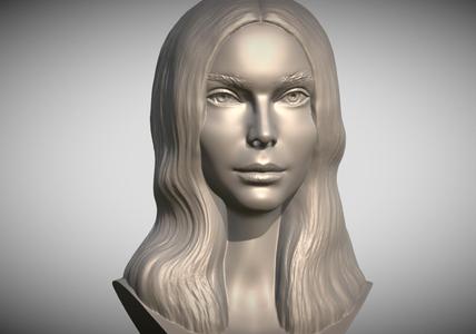 Natalie Portman bust for 3D printing