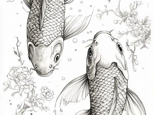 Koy fish Lithophane lamp shade
