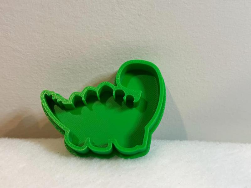 Dinosaur play doh cookie cutter