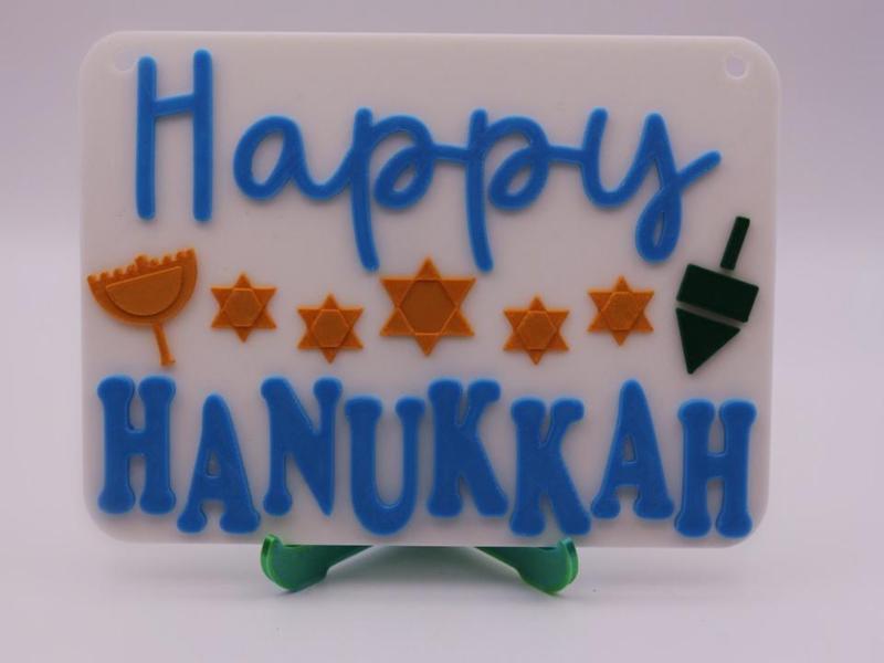 Happy Hanukkah, door hanger
