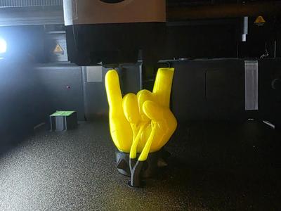 Rock On Hand – Devil Horns Print