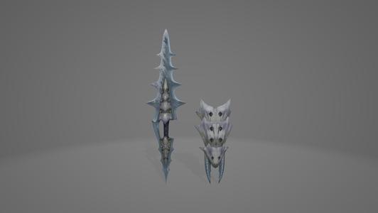 MONSTER HUNTER WORLD FROSTFANG BARIOTH SWORD AND SHIELD