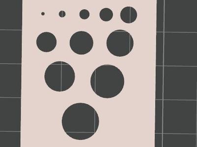 Circular Measurement Template Card