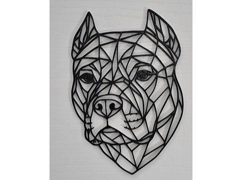 Pitbull wall art decoration.