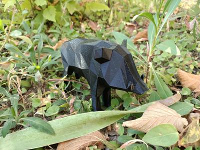 Low poly Wild Boar