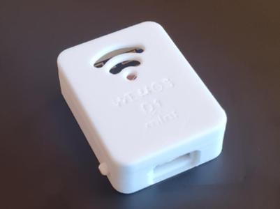Enclosure for WeMos D1 mini micro-USB, with button