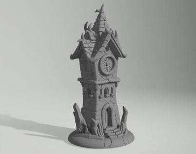 Halloween Clock Tower Haunted Gothic Building