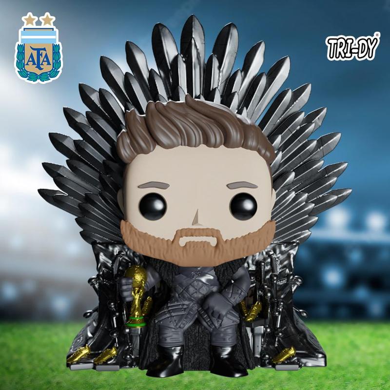 Funko Pop Messi Argentina Qatar 2022 Throne GOT Futbol