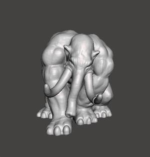 ELEPHANTOR MINIATURE MODEL FIGURE FOR FANTASY GAMES RPG DND