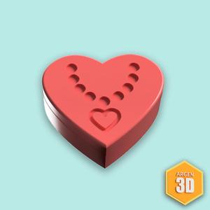 valentine day - heart box with screw lid for rings jewelry screw thread #1