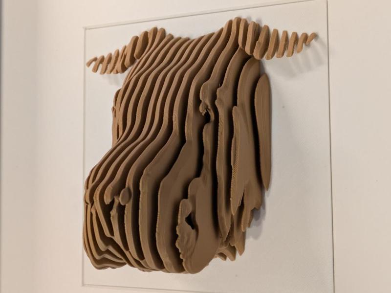 Shar-Pei Layered Sculpture / Wall Art
