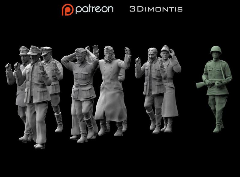 CAPTURED GERMAN SOLDIERS 3D PRINT MODEL